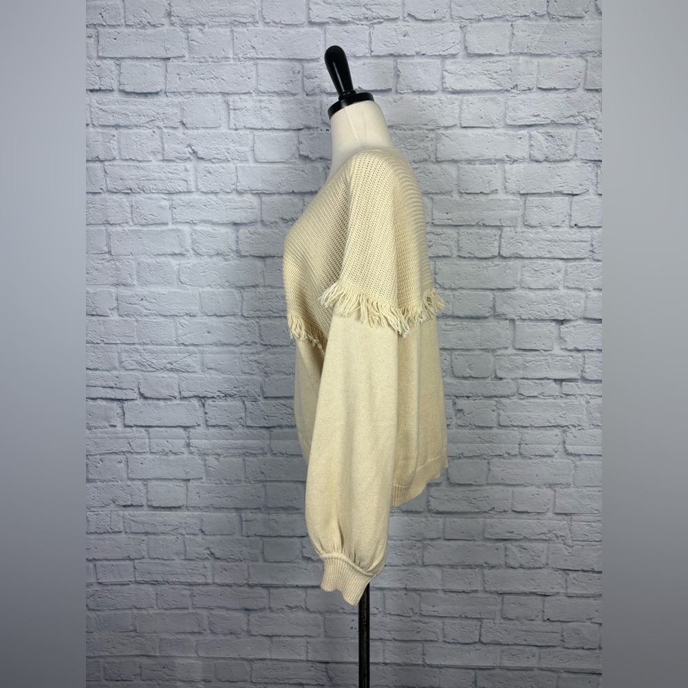 Joie Bleached Stone Angelia Sweater size Large - Picture 7 of 9